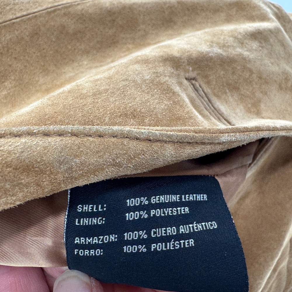 Vintage BGSD Mens Sz XLT Genuine Leather Suede Blazer Jacket Sport Coat‎ Tan - Picture 5 of 14
